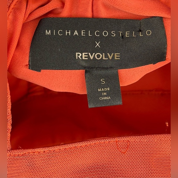 Michael Costello x REVOLVE Coen Mini Dress in Orange size small - Picture 10 of 12
